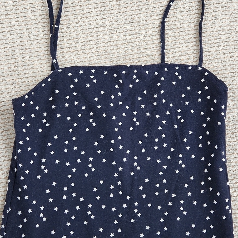 Navy Blue Polka Dot Dress, Medium - Picture 2 of 4
